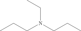 \chemfig{-[:30]-[:-30]-[:30]N(-[:90]-[:150])-[:-30]-[:30]-[:-30]}