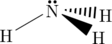 \chemfig{H-[:30]\Lewis{2:,N}(<:[:-5]H)<[:-30]H}