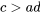 c\gt ad