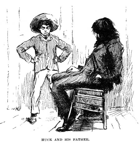 Huck and his father.