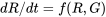 dR/dt=f(R,G)