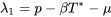 \lambda_1=p-\beta T^*-\mu