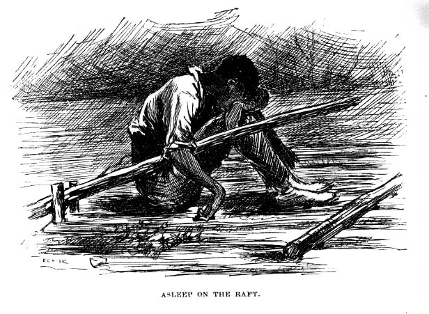Asleep on the raft.