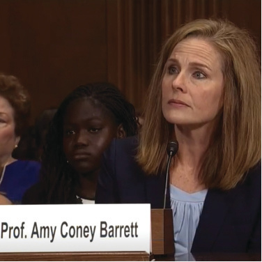 A photo of Amy Coney Barrett.