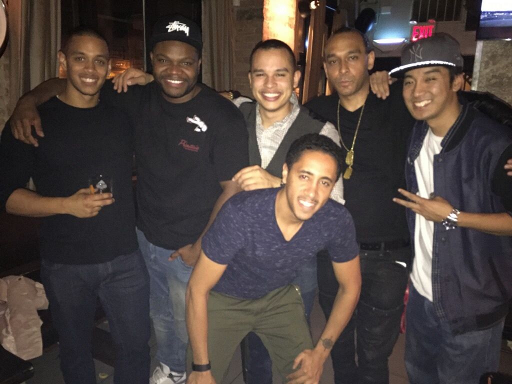 The writer, Socheath Sur, is shown in a group photo with a diverse group of five friends, all young men, all smiling. 