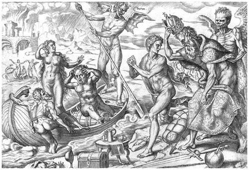 Wealth is Useless After Death, Philips Galle, Hadrianus Junius
