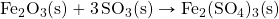 \ce{Fe2O3(s)}+\ce{3SO3(s)}\rightarrow\ce{Fe2(SO4)3(s)}