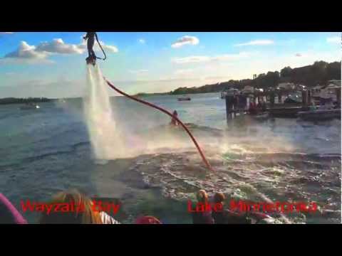 Thumbnail for the embedded element "Flyboard Minnetonka Minnesota video of Fly board PWC Jet ski jet pack like jetlev, jet lev, rental"