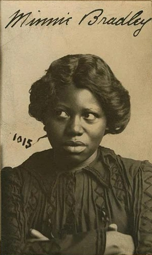 1902 mugshot of Minnie Bradley