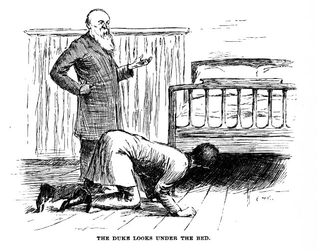 The Duke looks under the bead.