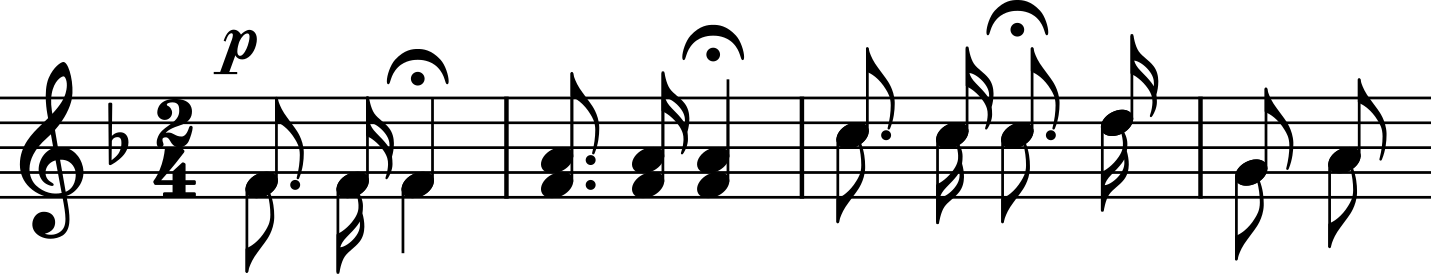 A single line of musical notation representing a phrase of melody.