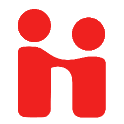 Red Handshake Logo Icon